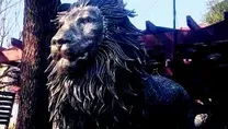 Aslan heykeli bitti