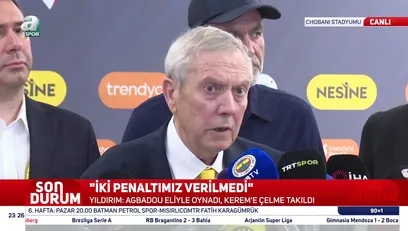 >Aziz Yıldırım’dan derbi sonrası sert sözler: Herkes aklını başına alsın!