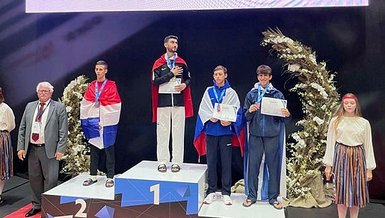 Son dakika spor haberi: Avrupa Ümitler ve Yıldızlar Tekvando Şampiyonası'nda Görkem Polat altın madalya aldı
