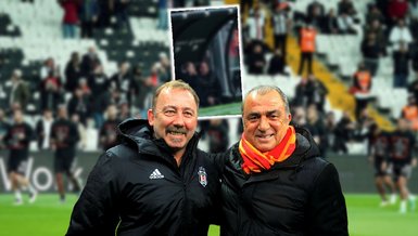 SPOR HABERİ - Beşiktaş - Galatasaray derbisinde sıcak görüntüler! Fatih Terim ve Sergen Yalçın...