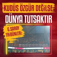 G.Saray tribünleri Filistin'i unutmadı!