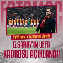Galatasaray'ın UEFA listesi belli oldu!
