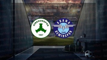 Giresunspor - Adana Demirspor maçı CANLI