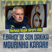 F.Bahçe'de son dakika Mourinho kararı! Herkese sürpriz oldu