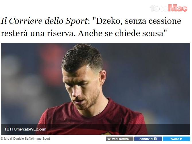 Flash from Rome Dzeko decision! Fenerbahçe and Galatasaray ...