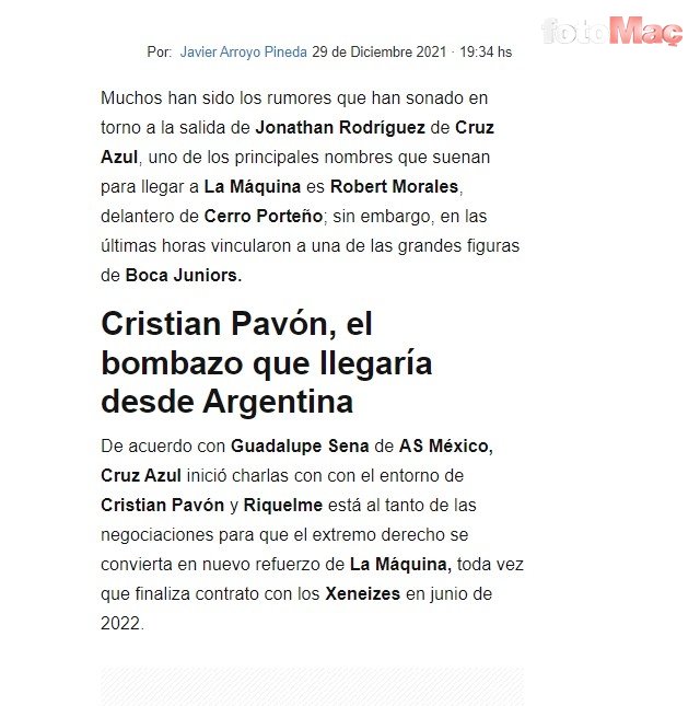 Beşiktaş ve Fenerbahçe Cristian Pavon'u istiyor! Meksika kulübü devrede