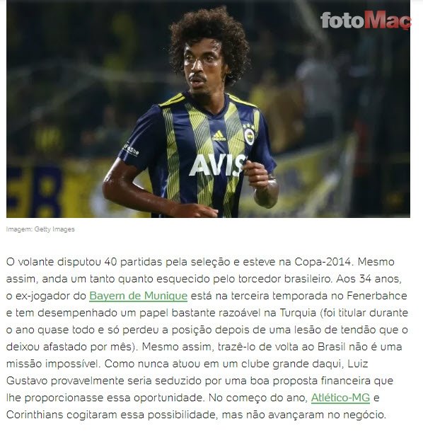 FENERBAHÇE HABERİ: Transferde Luiz Gustavo gelişmesi! Ülkesine mi dönüyor?