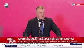 Gençlik ve Spor Bakanı Bak, Spor Güvenliği Değerlendirme Toplantısı'nda konuştu