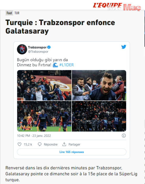 Trabzonspor'un Galatasaray galibiyeti Avrupa basınında! "Aslan'ı batırdı"