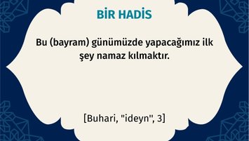 BİR HADİS