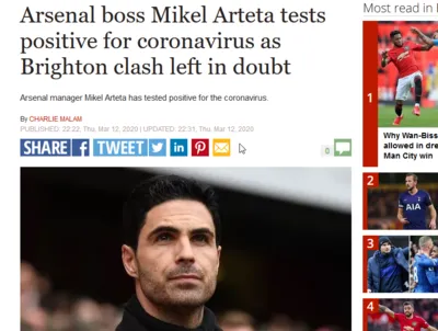 Mikel Arteta ve Paulo Dybala'nın koronavirüs testi pozitif çıktı - 1