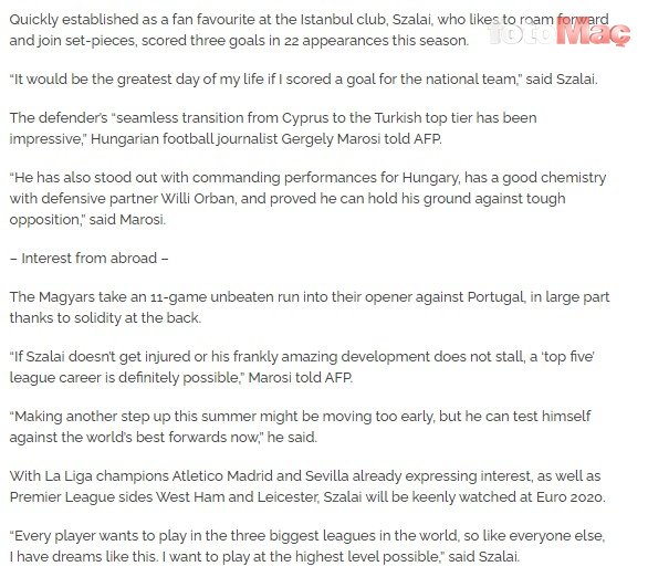 Fenerbahçeli Attila Szalai'den transfer ve EURO 2020 açıklaması! "Her oyuncu..."