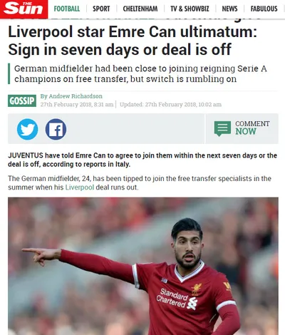 Juventus'tan Emre Can'a ültimatom - 1