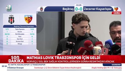 >Mathias Lovik, Trabzonspor için geldi!