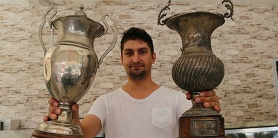 Denizlispor'un çöpten çıkan tarihi kupaları saksı oldu