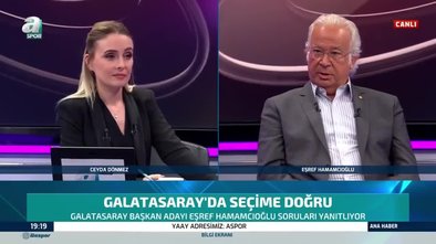 Galatasaray'da başkan adayı Eşref Hamamcıoğlu A Spor'a konuştu!
