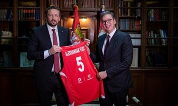 Hidayet Türkoğlu Sırbistan Cumhurbaşkanı Aleksandar Vucic'i ziyaret etti