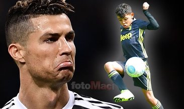 Cristiano Ronaldo Jr. babasını ikiye katladı!