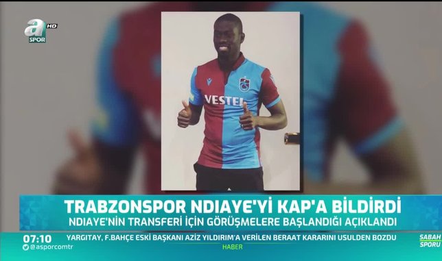 Trabzonspor Ndiaye'yi KAP'a bildirdi