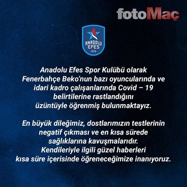 Fenerbahçe’ye koronavirüs açıklaması sonrası destek mesajları!