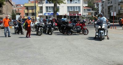 Motosiklet festivali için Midilli Adası’na geçtiler