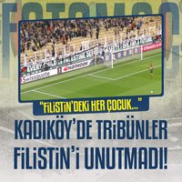 Kadıköy'de tribünler Filistin'i unutmadı!