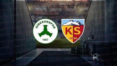 Giresunspor Kayserispor maçı CANLI