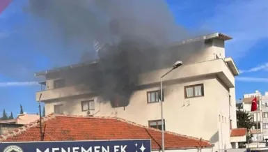 Menemen FK'nın kulüp binasında yangın çıktı