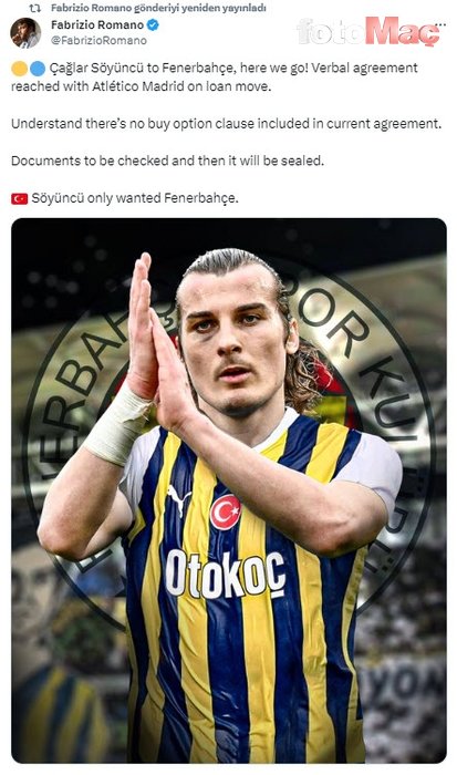 Fenerbahçe Çağlar Söyüncü transferini bitirdi! İşte sözleşme detayları