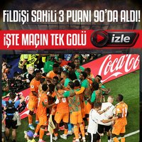 Fildişi Sahili 3 puanı 90+'da aldı!