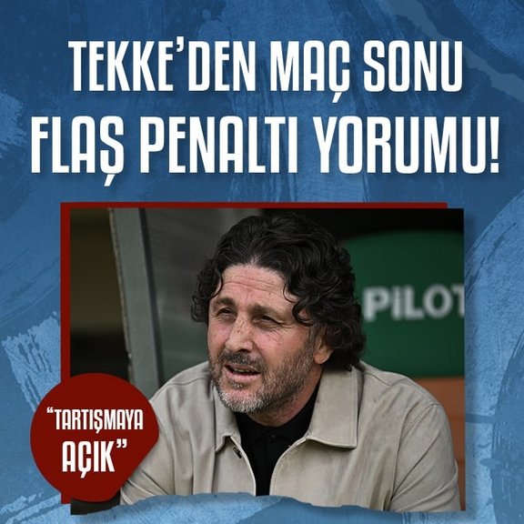 Fatih Tekke: Penaltı tartışmaya açık