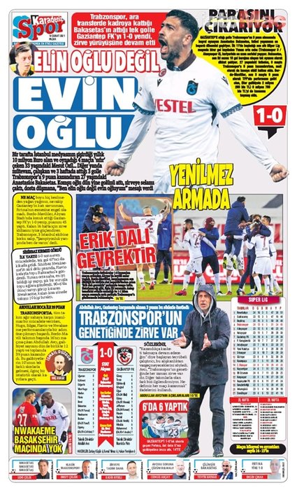 Trabzon yerel basınında galibiyet coşkusu! "Elin oğlu değil evin oğlu"