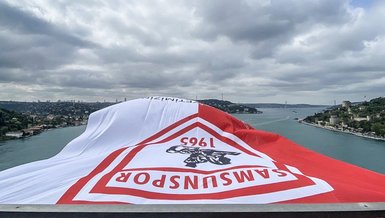 Şampiyon Samsunspor'un bayrağı İstanbul'a asıldı