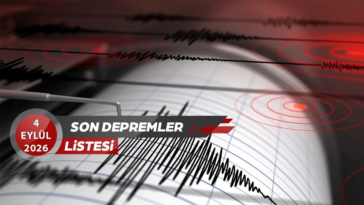 Deprem son dakika! 4 Eylül az önce deprem mi oldu?