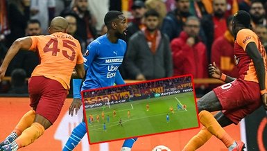 Hakem beyaz noktayı gösterdi! İşte Galatasaray - Marsilya maçındaki penaltı pozisyonu