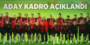 A Milli Takım aday kadrosu açıklandı