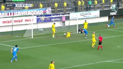 >Azerbaycan 1-0 Litvanya | MAÇ ÖZETİ