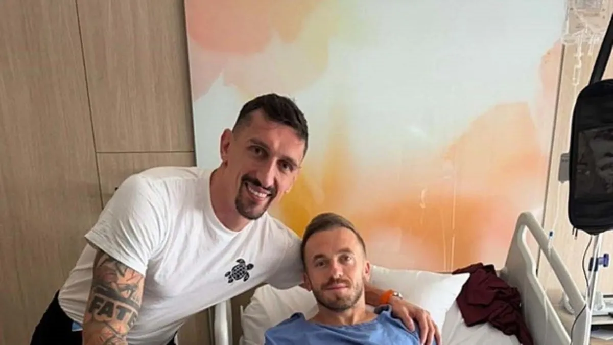 Stefan Savic Edin Visca’yı hastanede ziyaret etti!