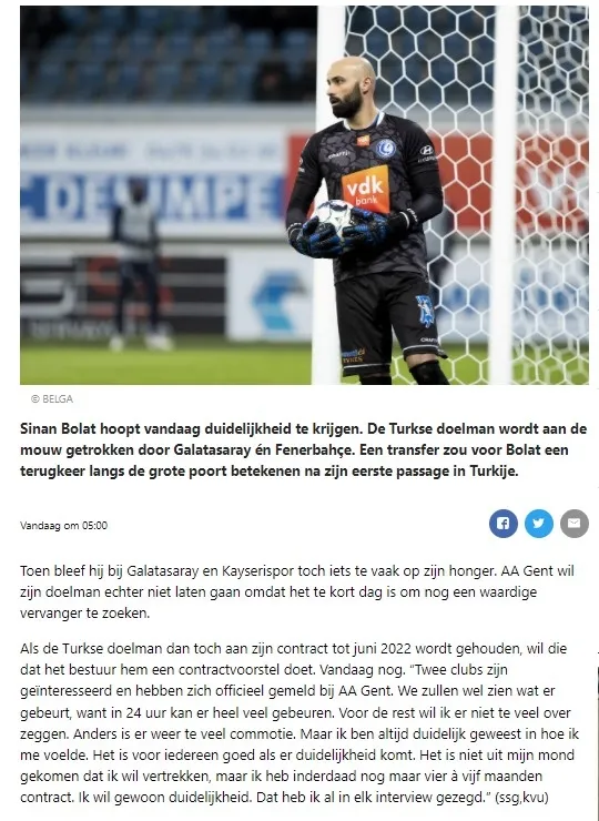 Fenerbahçe ve Galatasaray'ın transfer etmek istediği Sinan Bolat konuştu! "24 saat içinde..." - 1