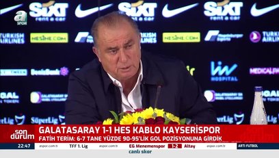 >Fatih Terim'den Kayserispor maçı sonrası flaş açıklamalar!