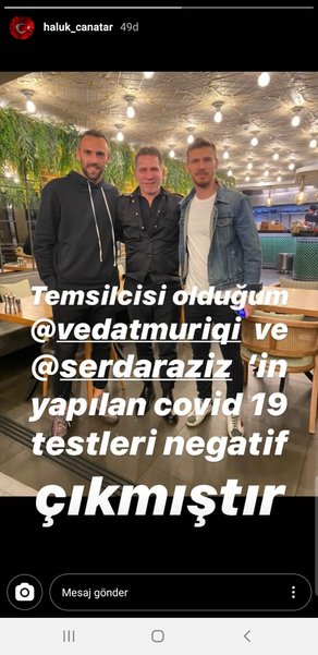 Vedat Muriç ve Serdar Aziz'in corona virüs test sonuçları belli oldu - 1