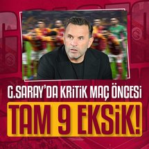 Galatasaray'da Kasımpaşa maçı öncesi 9 eksik!