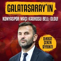 G.Saray'ın Konyaspor maçı kadrosu belli oldu!