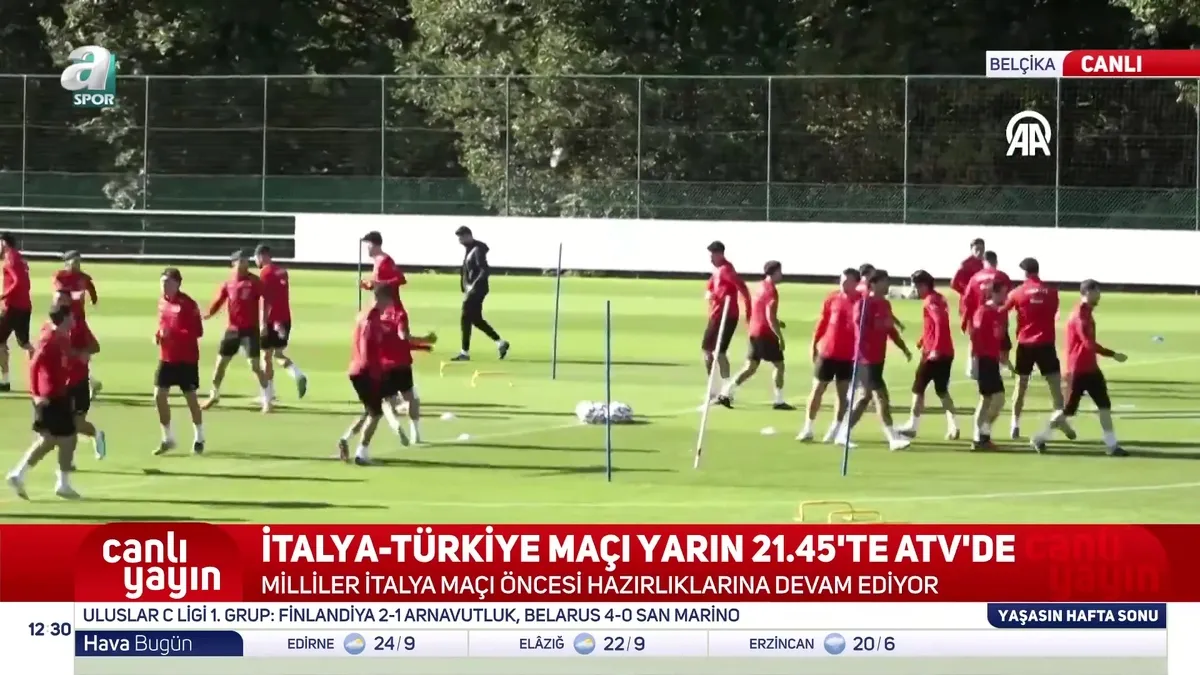 A Milli Futbol Takım'ın İtalya maçı mesaisi sürüyor! İZLE