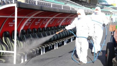 Denizli Atatürk Stadı'nda koronavirüs temizliği