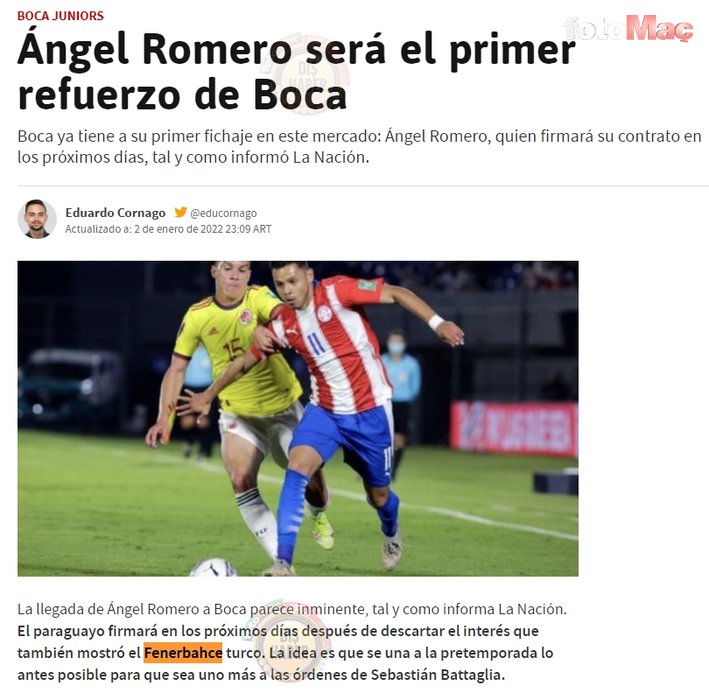 Angel Romero elden kaçtı! Fenerbahçe çekildi Boca Juniors'ı seçti
