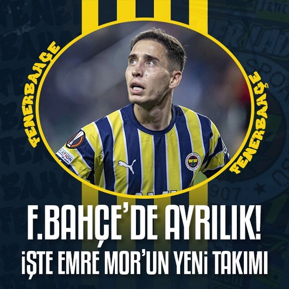TRANSFER HABERİ: Fenerbahçe’de ayrılık! İşte Emre Mor’un yeni takımı