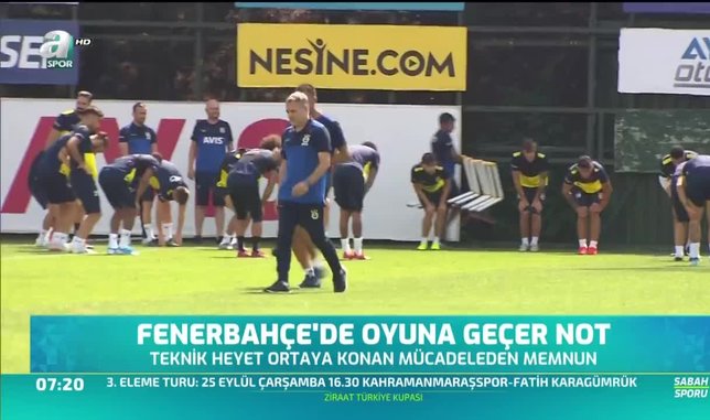 Fenerbahçe'de oyuna geçer not