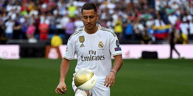 Real Madrid en pahalı transferi Hazard'ı tanıttı