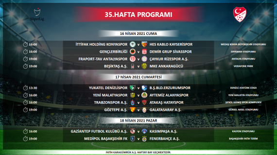 lig de 35 36 37 38 ve 39 hafta